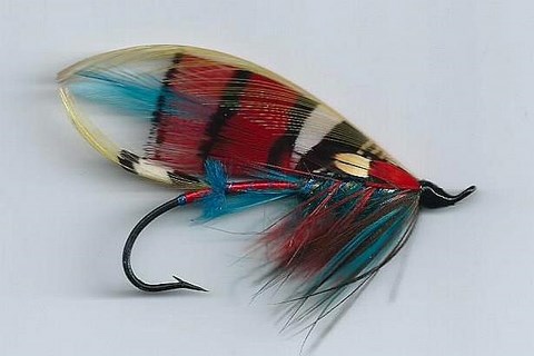 Art; blue red wooduck