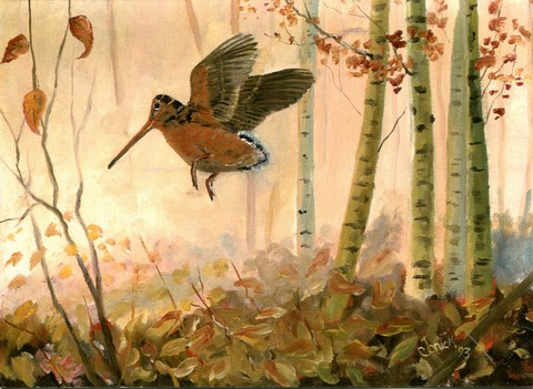 peinture de bécasse; Janick Thériault