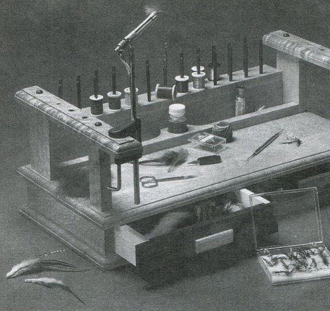 Pupitre de montage de mouches