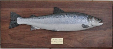 Sculpture d'un Saumond André Boucher