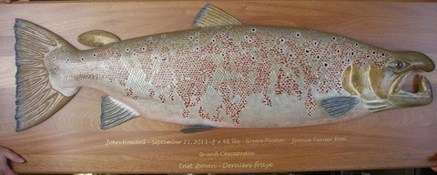Sculpture d'un Saumond André Boucher