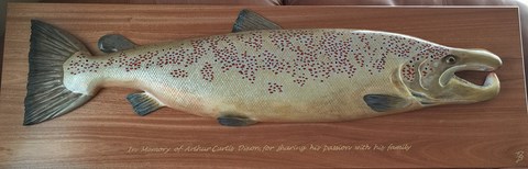 Sculpture d'un Saumond André Boucher